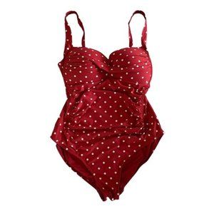Niptuck Swim Swimsuit 10 One Piece Multi Fit Cup Red